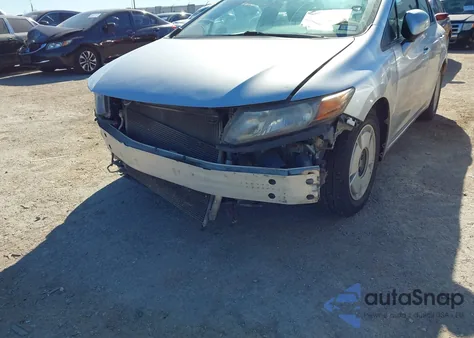 2012 Honda Civic Hybrid from USA, damaged, VIN JHMFB4F27CS011203